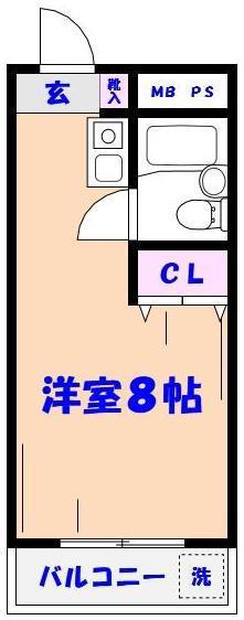 グランドKODAヒルズ(ワンルーム/3階)の間取り写真