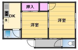 リメイン和泉(2DK/1階)の間取り写真
