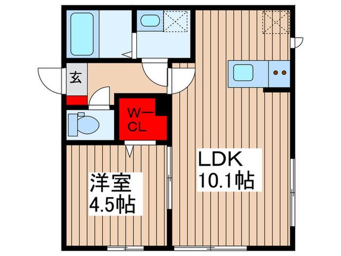 ステラフィオーレ(1LDK/1階)の間取り写真