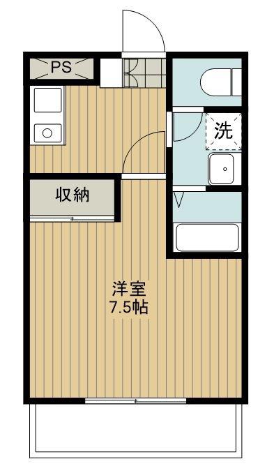リバーサイド鹿島(1K/3階)の間取り写真