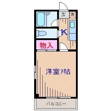 メゾンドールFOCD(1K/3階)の間取り写真