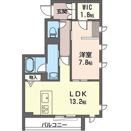 パルフェリーチェ 藍(1LDK/2階)の間取り写真