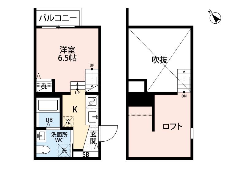 HAPPINESS I 香椎(ワンルーム/2階)の間取り写真