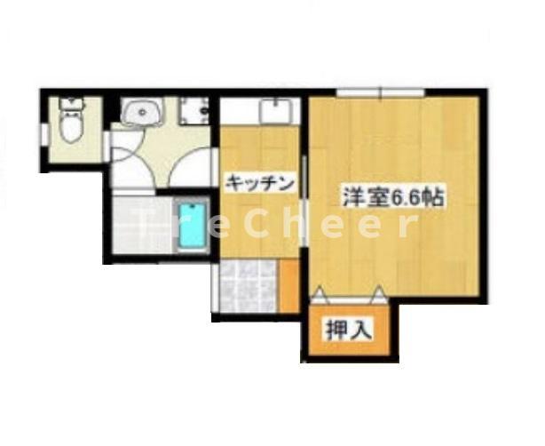 エシェル雑司ヶ谷(1K/2階)の間取り写真
