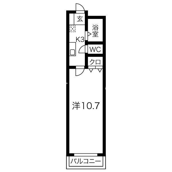 ロイヤルマンション葵パートIII(1K/2階)の間取り写真