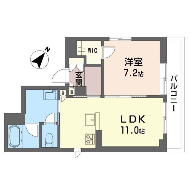 グランリビオ浦和美園 B(1LDK/2階)の間取り写真