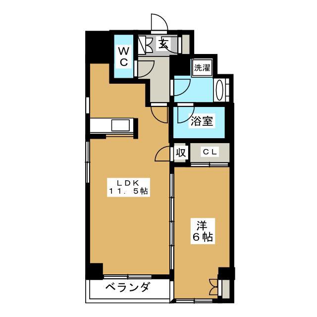 ディーアール秋葉原(1LDK/5階)の間取り写真