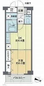 桜木町堂ノ下マンション(1DK/5階)の間取り写真