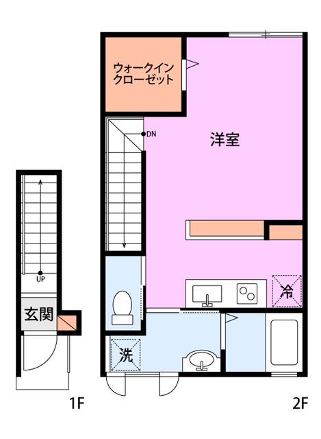 CASA BUONA VITA III A棟(ワンルーム/2階)の間取り写真