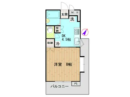 グレイス(1DK/3階)の間取り写真