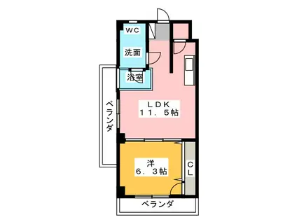 SKBUILDING-8(1LDK/3階)の間取り写真