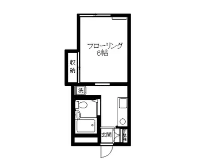 サニーコートさつき(1K/2階)の間取り写真