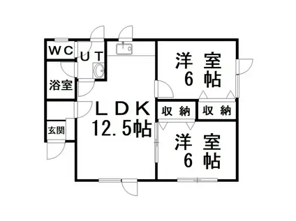 ハイツ弥生(2LDK/2階)の間取り写真