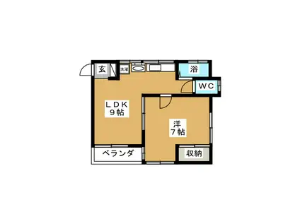 すみれ荘(1LDK/1階)の間取り写真