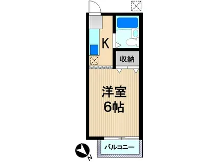 GOTAMAI(1K/2階)の間取り写真