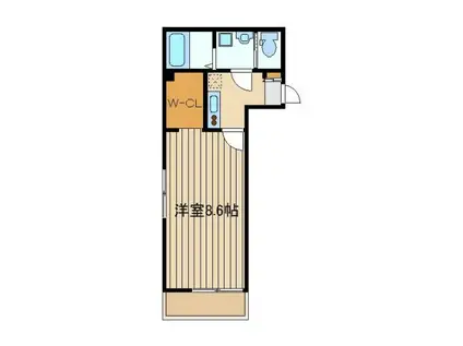 トレジャーナイン(1K/2階)の間取り写真