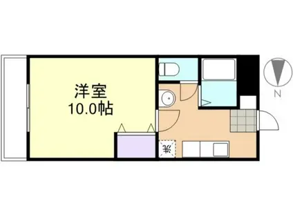 エスポワール(1K/2階)の間取り写真