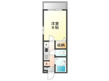 フェンテ小川(1K/1階)の間取り写真