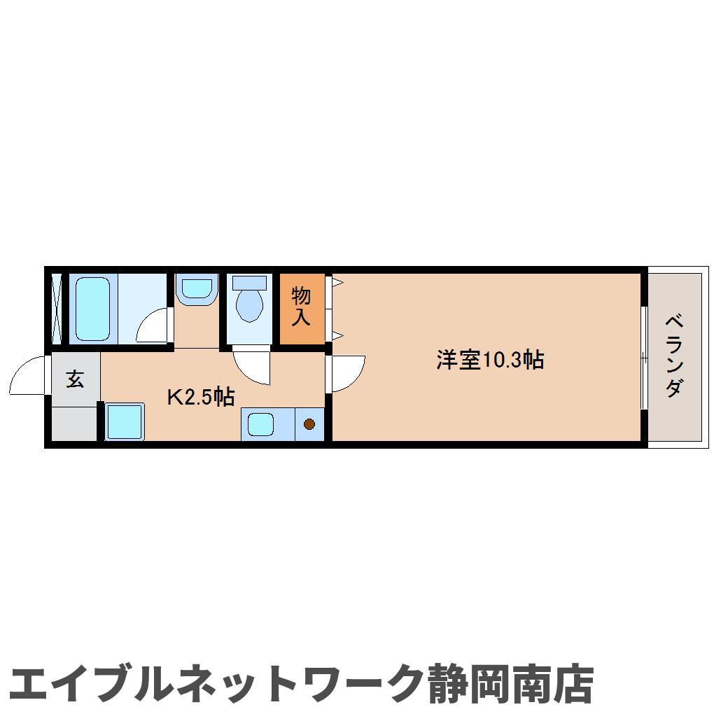 フォルテ21(1K/2階)の間取り写真