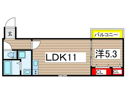 フジパレス武庫之荘駅北III番館(1LDK/1階)の間取り写真