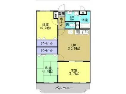 ユーミーアグリ・S II(3LDK/3階)の間取り写真