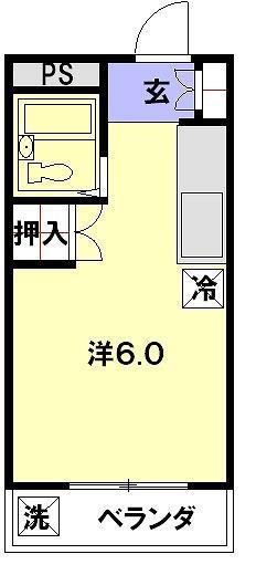 プラス・ワン白鳥(ワンルーム/4階)の間取り写真