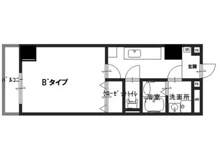 エクセル姫路(1K/6階)の間取り写真