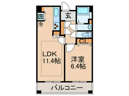 リバーシティ21 イーストタワーズII(1LDK/42階)の間取り写真