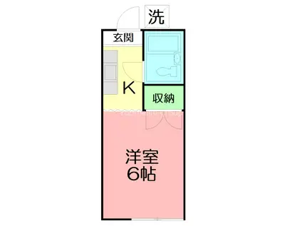 石川ハイツ(1K/1階)の間取り写真