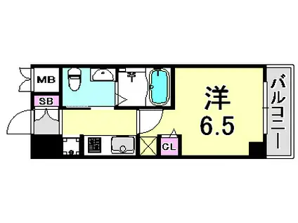 エステムプラザ神戸大開通ルミナス(1K/3階)の間取り写真