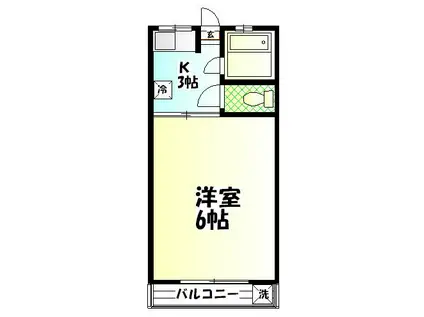 ハイツすずき(1K/1階)の間取り写真