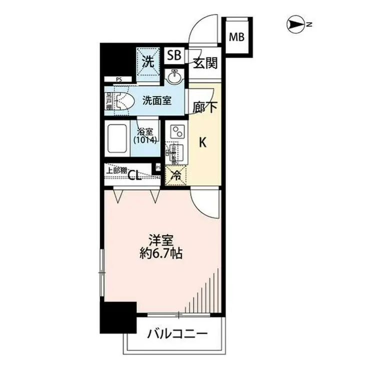 プレール・ドゥーク京橋 14階階 間取り