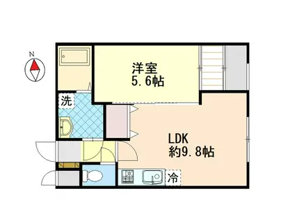 ニアステーション信濃町(1LDK/1階)の間取り写真