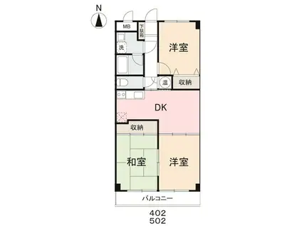 チェリータウン(3DK/5階)の間取り写真