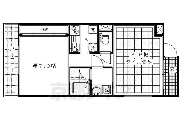 LA・ VILLA・DE・REVE柊(2K/3階)の間取り写真