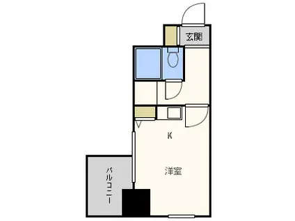 エスリード難波(1K/11階)の間取り写真