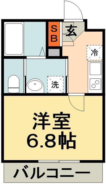 フナバシハウス(1K/3階)の間取り写真