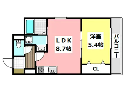 アート総持寺駅前(1LDK/3階)の間取り写真