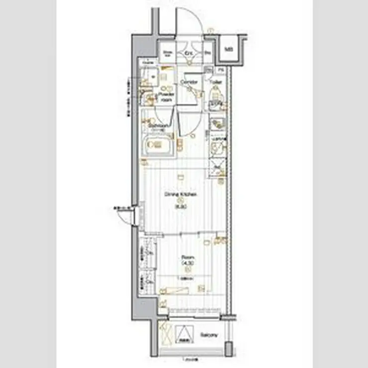 PREMIUM CUBE 池袋本町 2階階 間取り