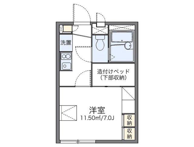 レオパレスひいらぎ II(1K/2階)の間取り写真