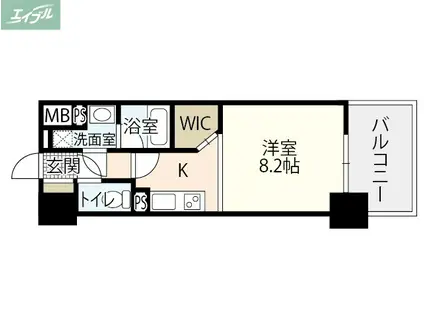 OWLSTYLE NISHIKIMACHI-II(1K/9階)の間取り写真