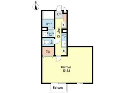 コーポ玉藻(1K/1階)の間取り写真