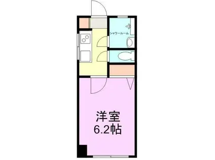 リルームス中津留(1K/3階)の間取り写真