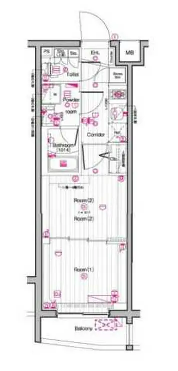THE PREMIUM CUBE G 東中野 3階階 間取り