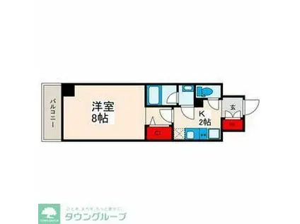 GRANPASEO三ノ輪(1K/11階)の間取り写真