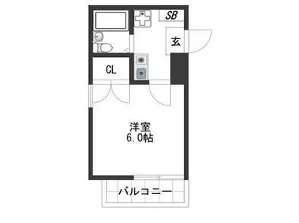 BES岩塚コート(1K/4階)の間取り写真