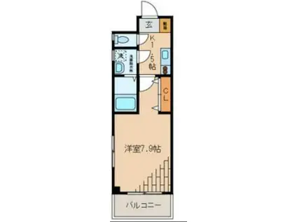 ビラ・エスト・ラート(1K/3階)の間取り写真