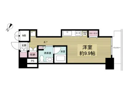 レジディア神戸磯上(ワンルーム/5階)の間取り写真