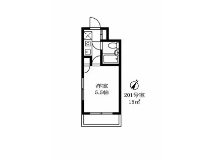 アネックス神楽坂(1K/2階)の間取り写真