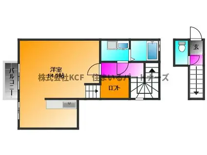ラセットビレッジM G(ワンルーム/1階)の間取り写真